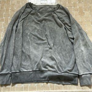 American Eagle Gray and White Tiedye Crewneck